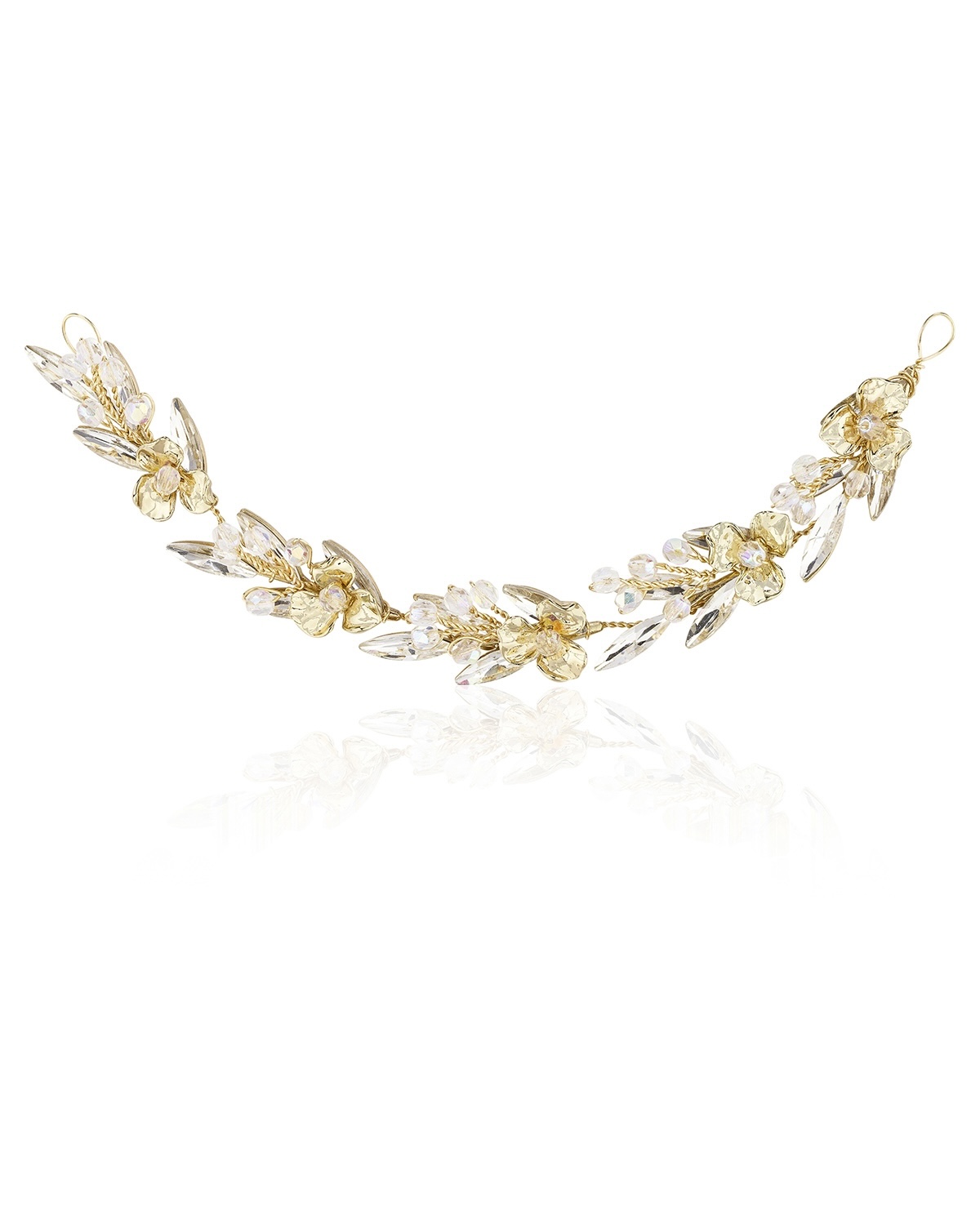 Goldfarbener Braut Haarschmuck AMELIA mit Glitzer Details von Sternenauge