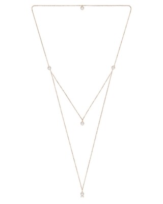 Roségoldfarbene Rückenkette mit Zirkonia Steinen in V-Form STELLA von Sternenauge