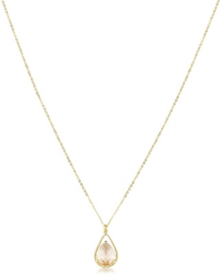 Goldfarbene Halskette mit Kristall Tropfen-Anh&auml;nger ZOE von Sternenauge