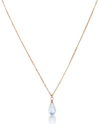 Mondstein Halskette LUNA roségoldfarben von Sternenauge