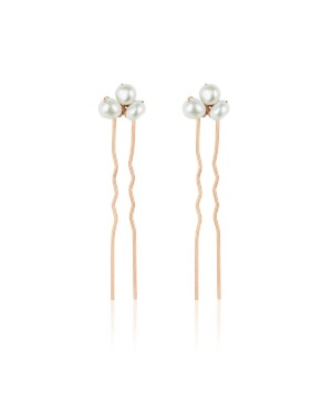 MERLE roségoldfarbene Haarnadeln mit Süßwasserperlen von Sternenauge