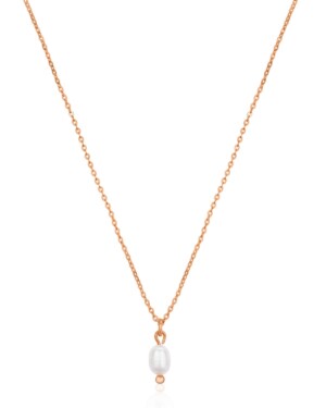 Roségoldfarbene Halskette mit Perle MILA von Sternenauge
