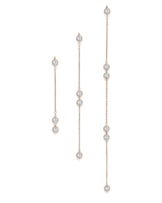 Roségoldfarbene Rückenketten Einhänger mit Zirkonia STELLA von Sternenauge