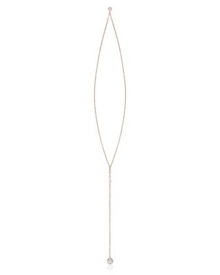 Ros&eacute;goldfarbene R&uuml;ckenkette AURELIA mit Zirkonia Steinen von Sternenauge