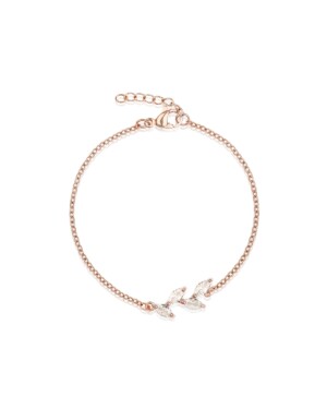 Roségoldfarbenes Zirkonia Blatt Armband JASMIN von Sternenauge