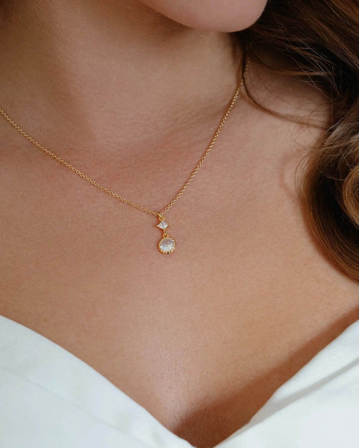 Filigrane Halskette aus 925 Sterling Silber mit funkelnden Zirkonia-Steinen für die Hochzeit, eleganter Brautschmuck aus der Sternenauge Manufaktur