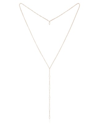 Roségoldfarbene Perlen Rückenkette MILA von Sternenauge