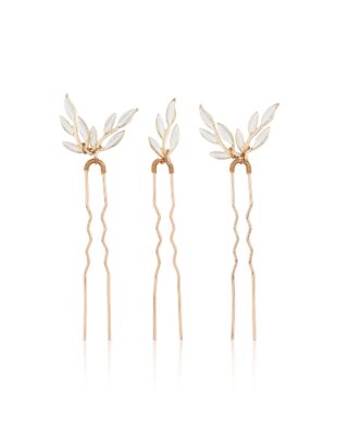 Haarnadeln-Blatt-3-er-Set-FIONA-Farbe-Rosegold-Sternenauge