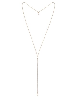 MERLE roségoldfarbene Rückenkette mit Perlen von Sternenauge