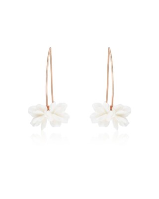 Ros&eacute;goldfarbene, lange Blumen Ohrringe VALERIA von Sternenauge