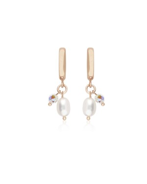 Roségoldfarbene Perlen Creolen ALEXIS von Sternenauge