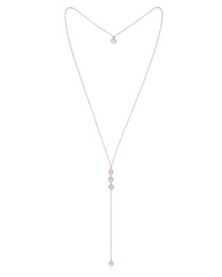 STELLA roségoldfarbene Rückenkette mit Zirkonia Y-Form von Sternenauge