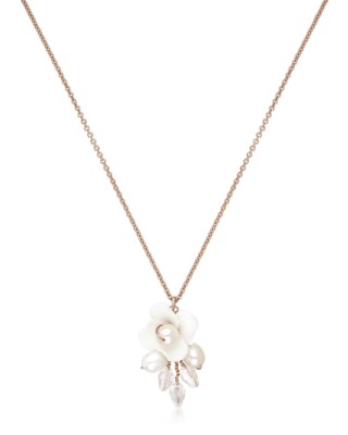 Roségoldfarbene ALBA Halskette mit Blumenanhänger von Sternenauge