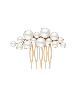 Ros&eacute;goldfarbener Haarkamm mit Muschelperlen ANNOUK von Sternenauge