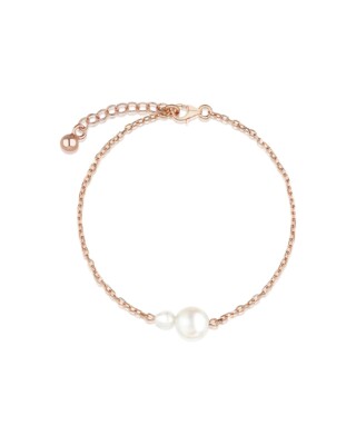 Ros&eacute;goldfarbenes Perlenarmband LEONIE von Sternenauge