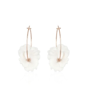 Roségoldfarbene Blumen Creolen LEXI von Sternenauge