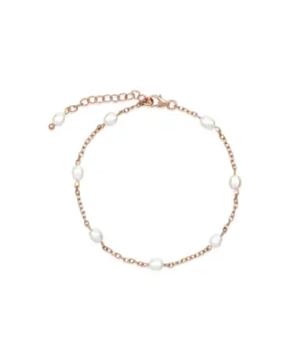 Sternenauge Armband FELICITAS in Ros&eacute;gold, Handgefertigtes Schmuckst&uuml;ck mit 18K Ros&eacute;vergoldung und feinen S&uuml;&szlig;wasserperlen