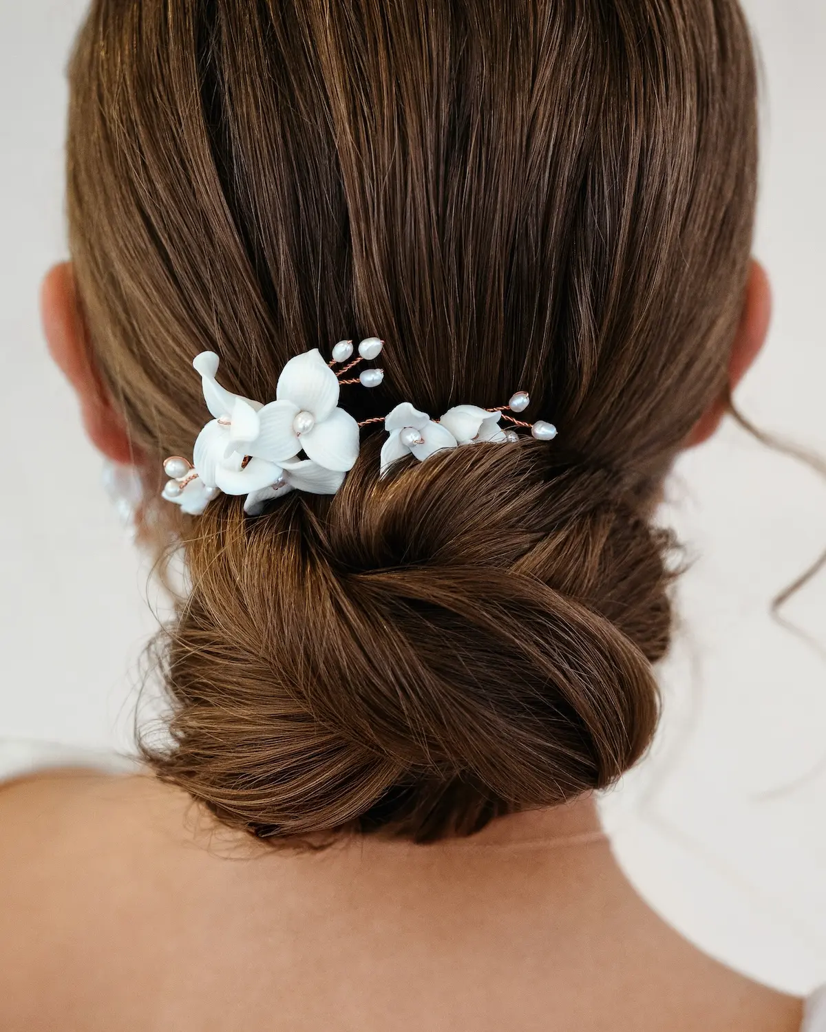 Sternenauge Kleiner Brauthaarkamm FELICITAS mit Keramikblumen