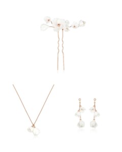 Sternenauge Blütenschmuck-Set LEXI mit weißen Blumen