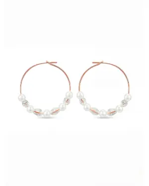 Creolen ALEXIS, federleichte Ohrringe aus 925 Sterling Silber mit 18K Rosévergoldung und Perlen-Design, handgefertigt im Atelier Sternenauge.jpg