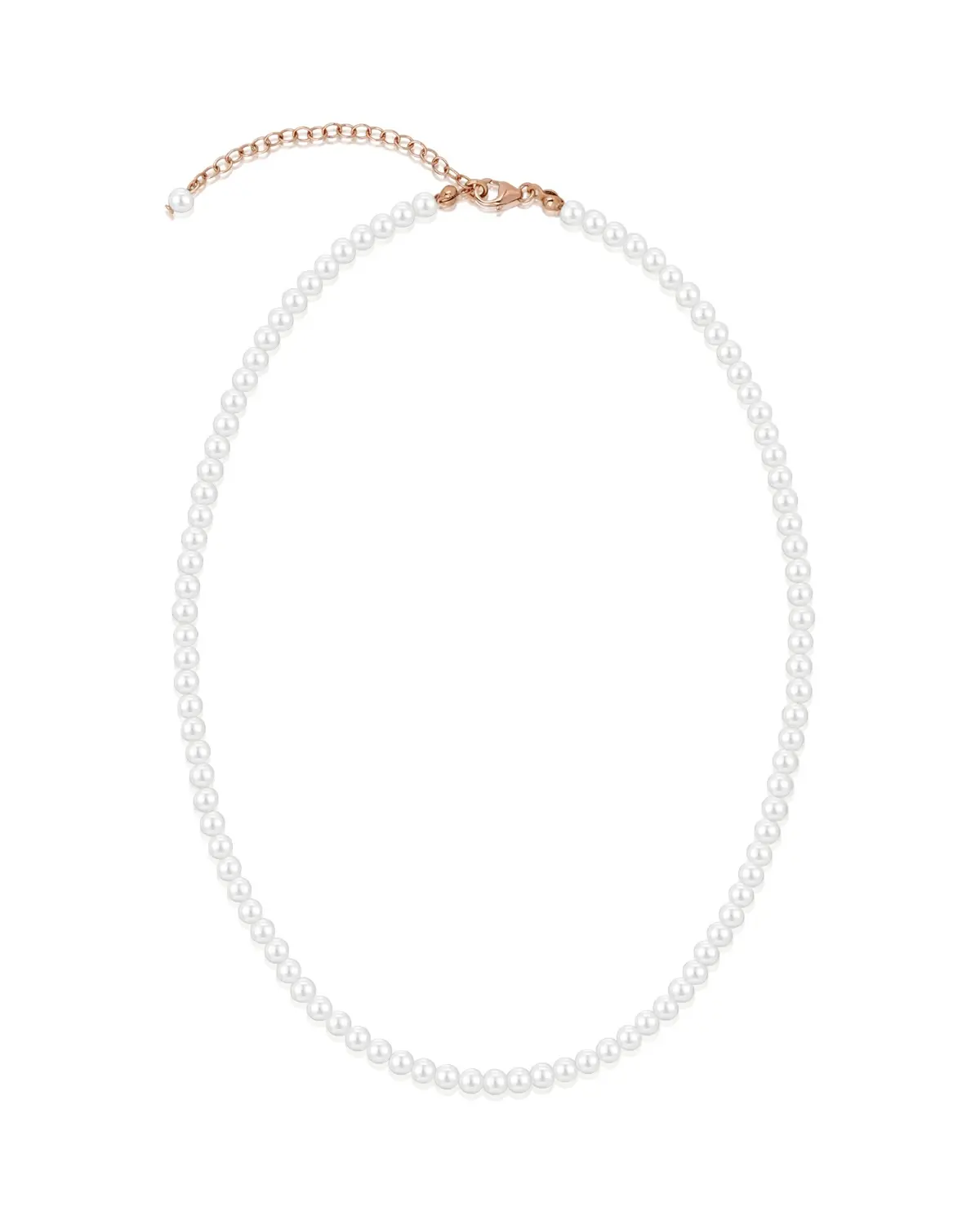 Elegante Halskette ANNOUK komplett mit Muschelperlen besetzt und filigraner Verlängerungskette mit Perle