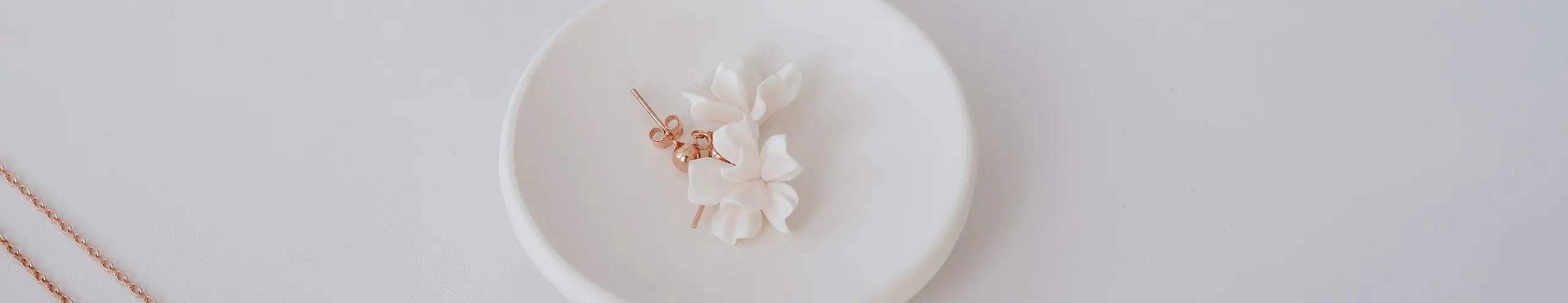 Weiße Blüten-Ohrringe von Sternenauge aus 925 Sterling Silber